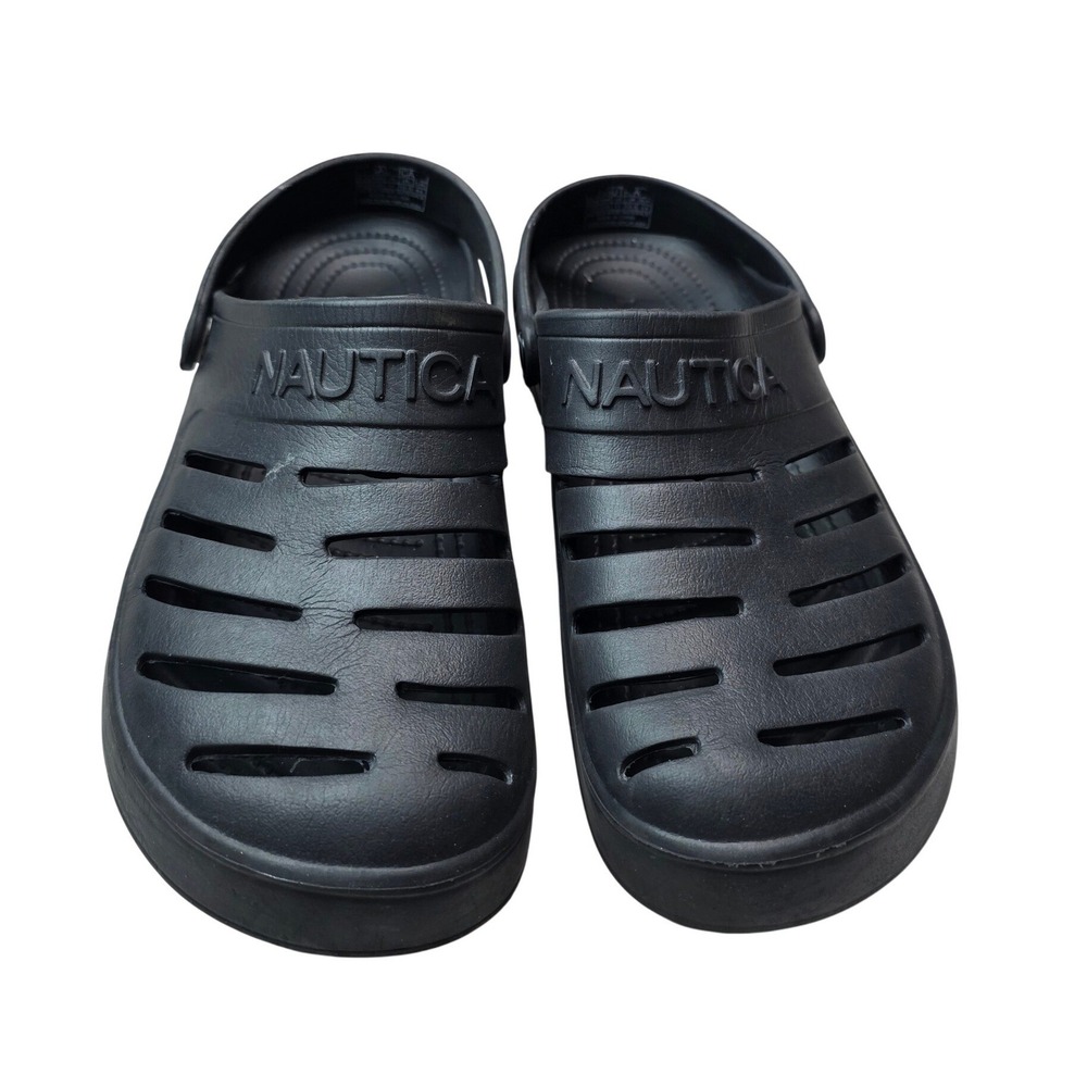 Nautica River Edge Mens Black Clogs Water Shoes Size 11 FXRS PO 361966